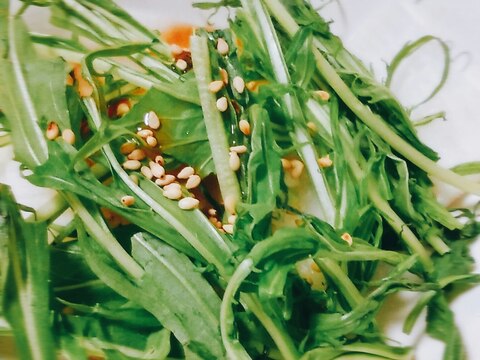 大根の漬け物と水菜のサラダ